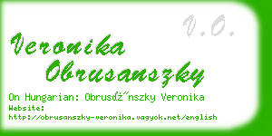 veronika obrusanszky business card